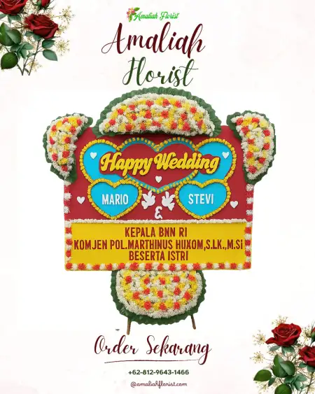 Papan Bunga Pernikahan Brudu